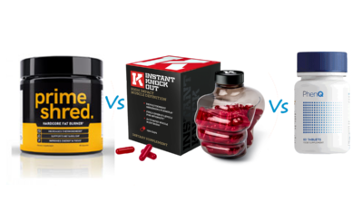PrimeShred vs Instant Knockout vs PhenQ Hghbrand Review